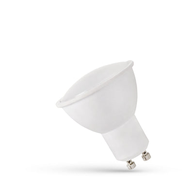 Spectrum LED GU10 Lampe 1.5W 230V 6000K Kaltweiß 120 Lumen 120° Abstrahlwinkel nicht dimmbar mit Milchglasabdeckung