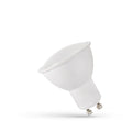 Spectrum LED GU10 bulb 230V 1.5W 3000K Warm White 120 lumens with milky cover, 120° beam angle