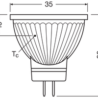 Spectrum LED Spot Reflektor GU4 MR11 4.2W 4000K 345 Lumen 36D Kaltweiß ersetzt 35W