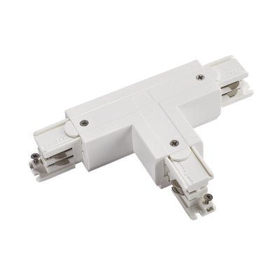 Spectrum LED track connector T2 left, 230V, IP20, aluminium housing, White finish, surface or hanging mount