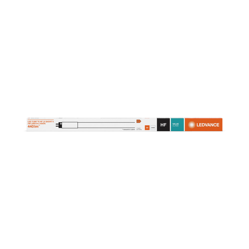 Spectrum LED Röhre T5 Hohe Effizienz 4W 4000K 400 Lumen 29cm Kaltweiß ersetzt 8W