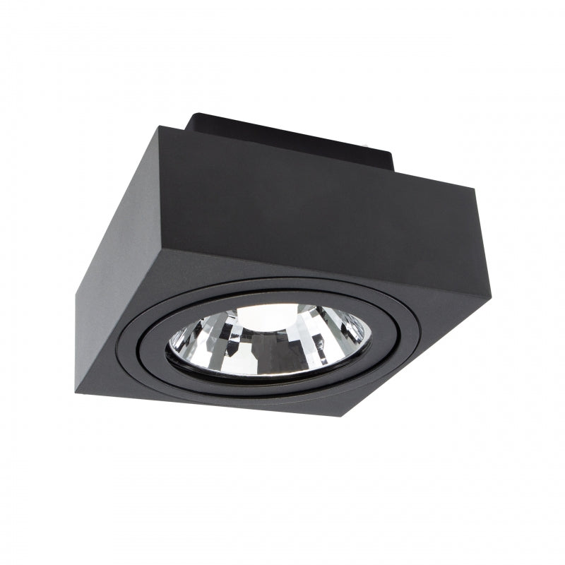 Spectrum MIRORA AR111 GU10 LED-Aufbauspot Schwarz verstellbar 20W 250V IP20 145x145x85mm