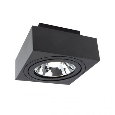 Spectrum MIRORA AR111 GU10 LED-Aufbauspot Schwarz verstellbar 20W 250V IP20 145x145x85mm