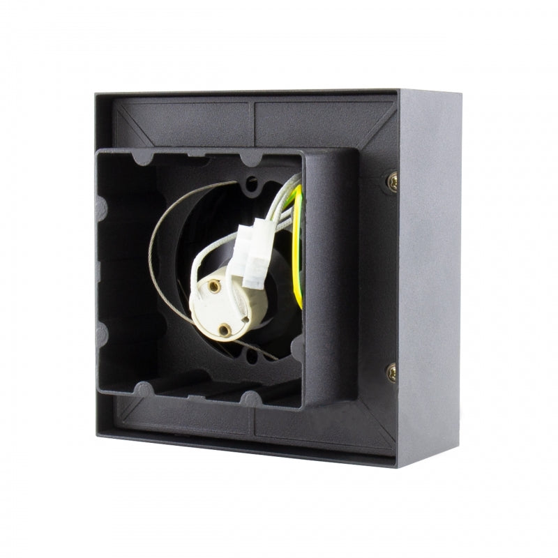 Spectrum MIRORA AR111 GU10 LED-Aufbauspot Schwarz verstellbar 20W 250V IP20 145x145x85mm