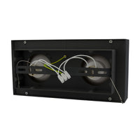 Spectrum MIRORA AR111 GU10 Aufbau-Spotlight, 2x20W LED, 250V IP20, schwarz verstellbare rechteckige Deckenhalterung