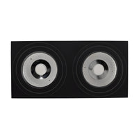 Spectrum MIRORA AR111 GU10 Aufbau-Spotlight, 2x20W LED, 250V IP20, schwarz verstellbare rechteckige Deckenhalterung
