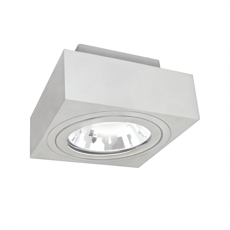 Spectrum MIRORA AR111 surface-mounted GU10 spotlight, 250V, 20W max, IP20, adjustable White aluminum housing