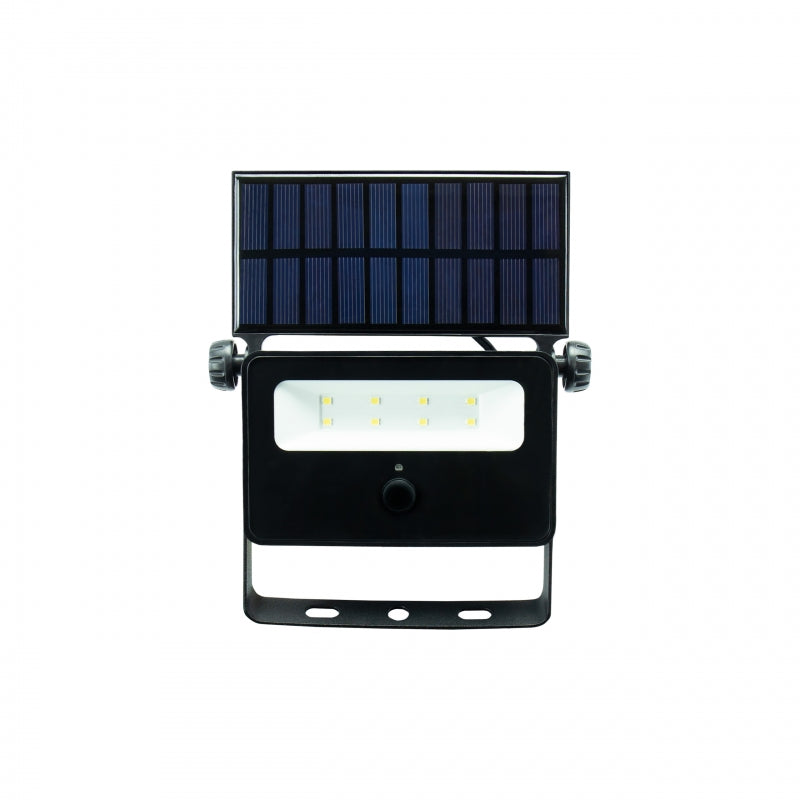 Spectrum NOCTIS SOLARIS MINI LED floodlight 2W 6000K 200 lumens IP65 Black with PIR motion sensor solar powered