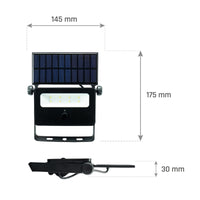 Spectrum NOCTIS SOLARIS MINI LED floodlight 2W 6000K 200 lumens IP65 Black with PIR motion sensor solar powered
