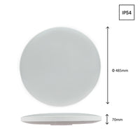 Spectrum NYMPHEA LED Deckenleuchte 40W 6000K 5300 Lumen 230V IP54 Weiß Schwarz rund Aufputzmontage