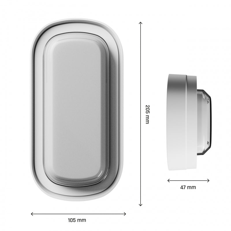 Spectrum PASTILO LED Oval Surface Light 10W CCT 230V 120° IP54 IK10 White Housing for Indoor Outdoor Use