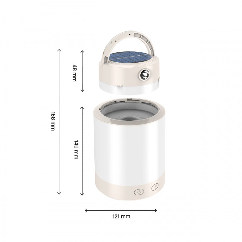Spectrum SOLARA Campo LED Campinglampe 2W 3000K-6500K IP20 USB-C solar wiederaufladbare Powerbank