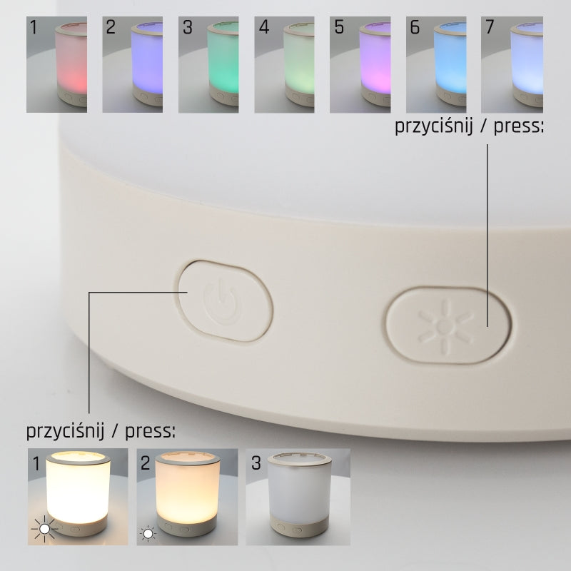 Spectrum SOLARA Campo LED Campinglampe 2W 3000K-6500K IP20 USB-C solar wiederaufladbare Powerbank