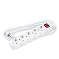Technik 5-Way Extension Socket White with Switch, 1.5m 1.5mm² Copper Cable, 16A Max 3500W