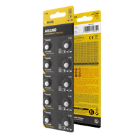 Technik Alkaline Button Cell AG1 LR60 364 1.5V 10-Pack reliable coin batteries for watches and electronics