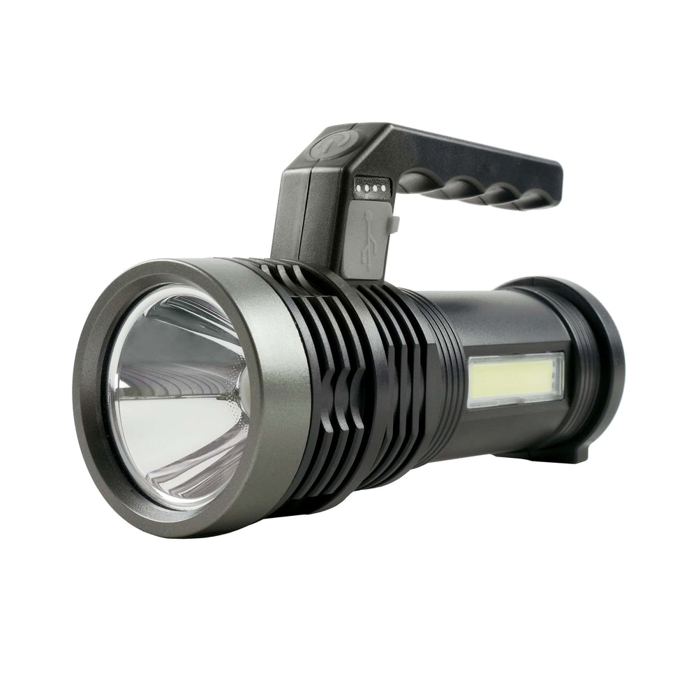Technik Handstrahler C20 XPE+COB LED 300 Lumen wiederaufladbar 18650 Batterie USB IPX2 Weiß