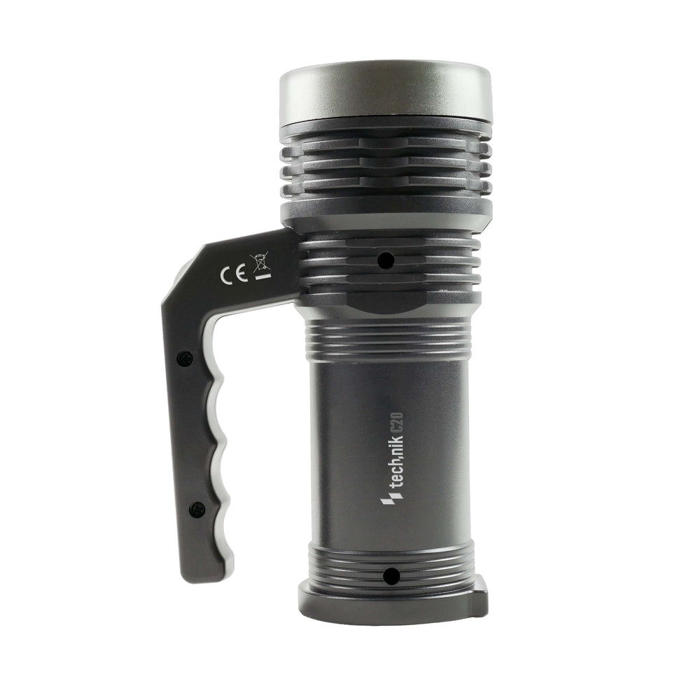 Technik Handstrahler C20 XPE+COB LED 300 Lumen wiederaufladbar 18650 Batterie USB IPX2 Weiß