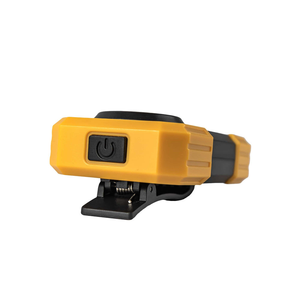 Technik LED Taschenlampe W20 COB 250 Lumen, betrieben mit 3xAAA, weißes Kunststoffgehäuse, IPX2 mit Magnet und Clip