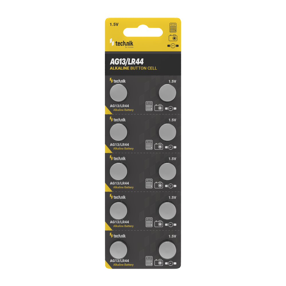 Technik Platinum Alkaline AG13 LR44 A76 357 Knopfzellenbatterie 1.5V 155mAh B10 Packung mit 10