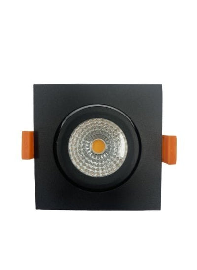 LED Einbauspot schwarz quadratisch 5W 500 Lumen 2700K IP65 für Badezimmer geeignet
