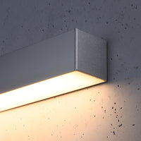 Wandleuchte PINNE 150 Grau - 39W - 7200Lm - 3000K Warmweiß