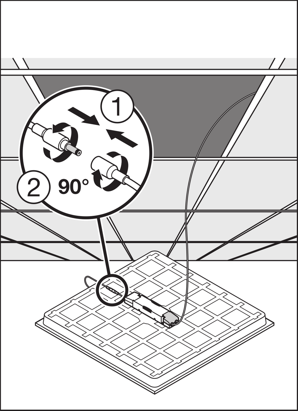 Tsong LED Panel 33W 4000K 3630 Lumen 60x60cm UGR<19 IP20 Aluminium Weiß flimmerfrei CE RoHS