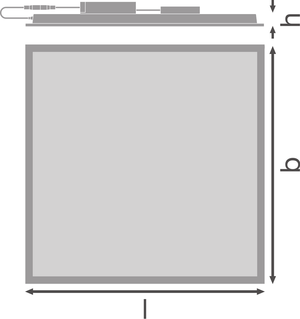Ledvance LED Panel 60x60cm, 33W, 3000K, 1300 lumens/W, IP20, CRI 80, 120° Beam, Aluminium, CE RoHS, for you