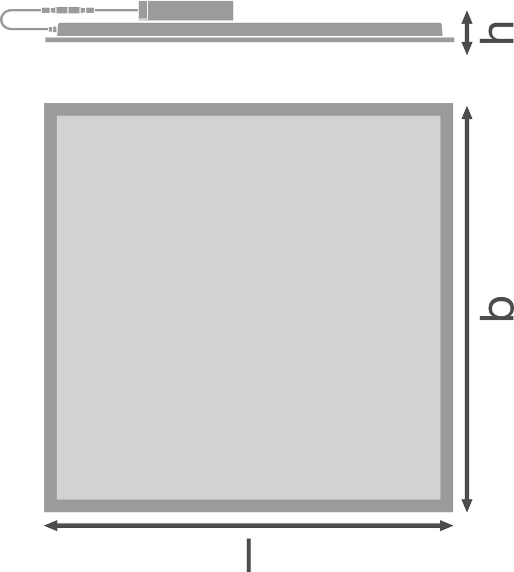 Ledvance LED Panel 60x60cm, 35W, CCT Switch 2700K-4000K, 4200 lumens, UGR19, IP20, DALI Dimmable, CE RoHS