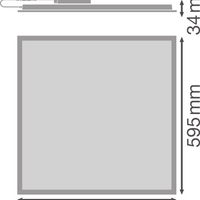 Ledvance LED Panel Compact 33W 3630 lumens 3000K 220-240V IP20 CRI 80 Aluminium White 60x60cm CE RoHS