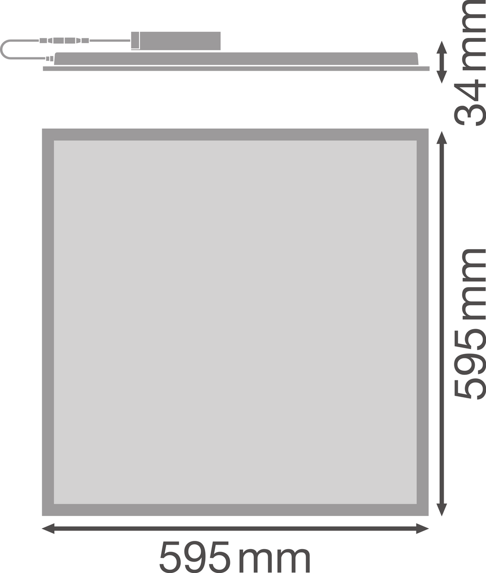 Ledvance LED Panel 60x60cm 33W 3630 lumens 4000K Cool White IP20 Aluminium Housing CE RoHS for you