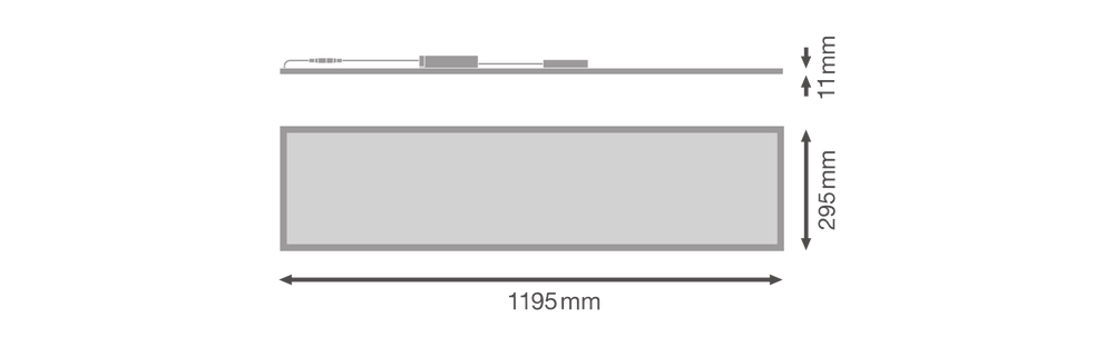 Tsong LED Panelleuchte 33W 3000K 4320 Lumen 120x30cm UGR<19 IP20 Aluminium Weiß flimmerfrei
