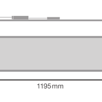 Tsong LED Panelleuchte 33W 3000K 4320 Lumen 120x30cm UGR<19 IP20 Aluminium Weiß flimmerfrei