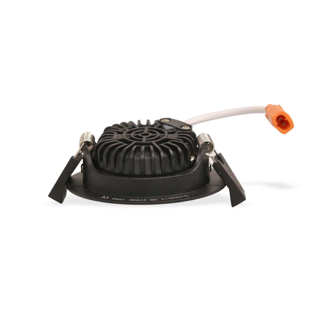 Tsong LED recessed spotlight Black 10.5W 3000K IP20 CRI 80 CE RoHS flicker-free 220-240V cut-out 200mm