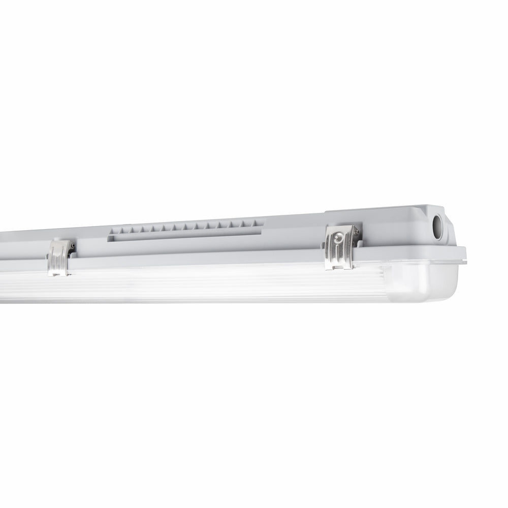 Tsong LED Röhrenleuchte 120cm IP65 wasserdicht für zwei LED Röhren, Aluminium matt gold