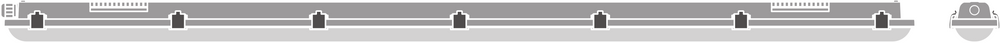 Value LED waterproof batten light 50W 4000K 6000 lumens 150cm IP65 cool white
