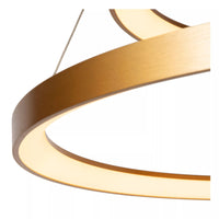 Lucide VIDAL LED pendant light, dimmable 92W 2700K, Ø78cm, IP20, CRI 80, matte gold brass finish