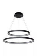 Lucide VIDAL LED pendant light Ø78cm dimmable 92W 2700K Black modern hanging lamp