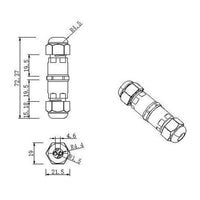 LCB wasserdichter 3-poliger Kabelverbinder für 0,5-1mm² 220-240V, IP68 Außenbereich, CE RoHS zertifiziert