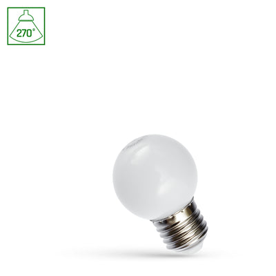 Spectrum LED-Lampe G45 E27 230V 1W kaltweiß 6000K 270° Abstrahlwinkel mit 55 Lumen