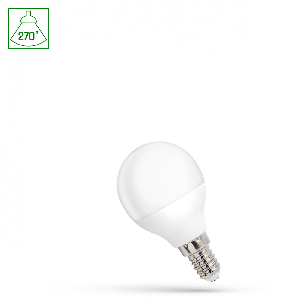 Spectrum LED G45 lamp E14 1W 230V 4000K neutral with 90 lumens and 270° beam angle