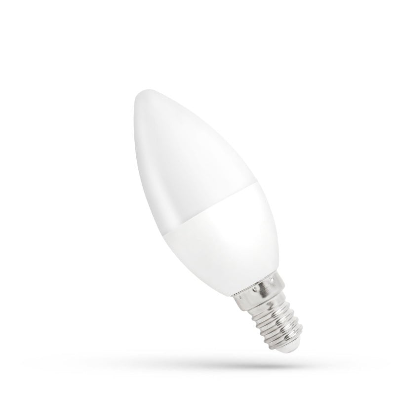 Spectrum LED-Kerzenlampe C37 E14 230V 1W kaltweiß 6000K mit 90 Lumen, breiter Lichtstrahl von 270° und Lebensdauer von 17.000 Stunden