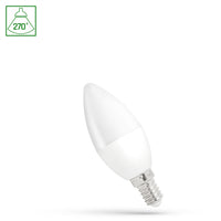 Spectrum LED-Kerzenlampe C37 E14 230V 1W kaltweiß 6000K mit 90 Lumen, breiter Lichtstrahl von 270° und Lebensdauer von 17.000 Stunden