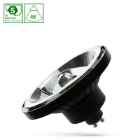Spectrum LED AR111 GU10 12W 3000K schwarz mit 1050 Lumen, 45 Grad Winkel, warmweiß, 50.000 Stunden, 2 Jahre Garantie