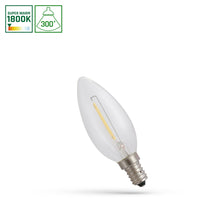 Spektrum LED-Kerze E14 230V 1W 1800K, 60 Lumen, 300° Lichtbündel, IP20, nicht dimmbar, warmweißes Licht