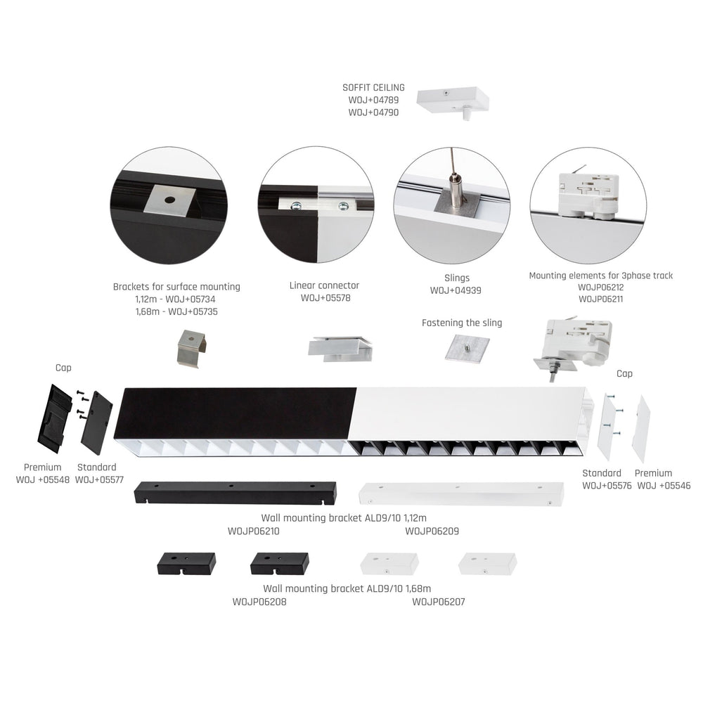 Spectrum allday inspire one 830 LED-Röhrenlampe 30W schwarz, 3000K, 4350 Lumen, 115° Oberflächen- oder hängendes Leuchtenkörper