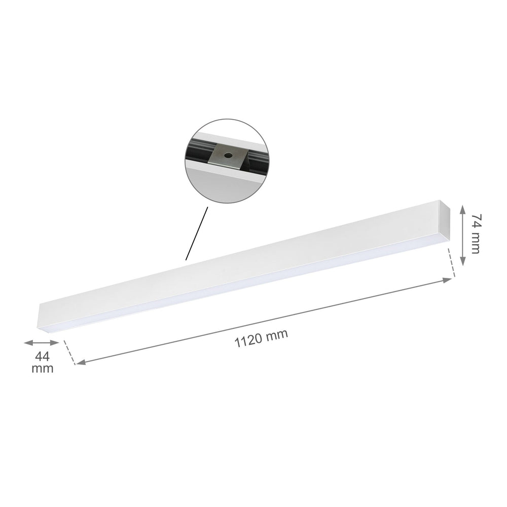 Spectrum Allday 36W LED-Leiste, 4000K, 4900 nützliche Lumen, 115° Abstrahlwinkel, IP20, weiß, 112cm, Aufbaumontage, 2 Jahre Garantie
